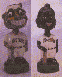 Twins Specialties Braves & Indians Bobbing Head Dolls MIB
