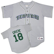 Majestic Athletic Tampa Bay Devil Rays Ben Grieve Replica Road Jersey