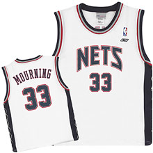 Reebok New Jersey Nets Alonzo Mourning Replica Home Jersey