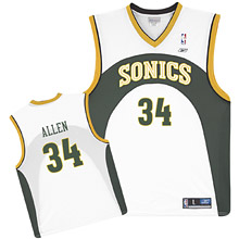 Reebok Seattle Sonics Ray Allen Replica Home Jersey