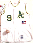 1969 Oakland Athletics Home Vest Jersey From Mitchell & Ness, With #34 On Jersey (Rollie Fingers)