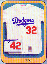 1955 Brooklyn Dodgers Home Jersey From Mitchell & Ness - With #32 On Jersey (Sandy Koufax)