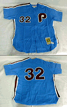 1980 Philadelphia Phillies Road Jersey...Modern Era From Mitchell & Ness, With #32 On Jersey (Steve Carlton)