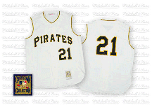 1962 Pittsburgh Pirates Home Vest Jersey From Mitchell & Ness, With #21 And Front and Back Numbers On Jersey (Roberto Clemente)