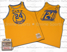 1966-67 San Francisco Warriors Home Jersey From Mitchell & Ness NBA Hardwood Collection, With #42 On Jersey (Nate Thurmond)