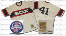 1985 Chicago White Sox Road Jersey - Knit... From Mitchell & Ness, With #72 On Jersey (Carlton Fisk)