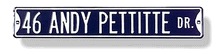 Steel Street Sign:  '46 Andy Pettitte Dr.'